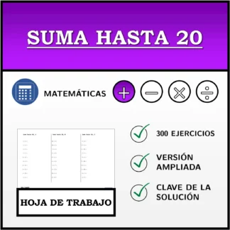 Hoja de trabajo: Suma hasta 20