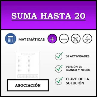 Ejercicio de asociación: Suma hasta 20