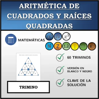Trimino: Aritmética de cuadrados y raíces quadradas