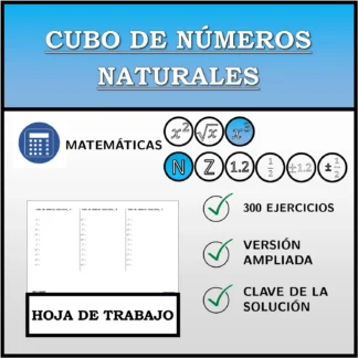 Hoja de trabajo: Cubo de números naturales