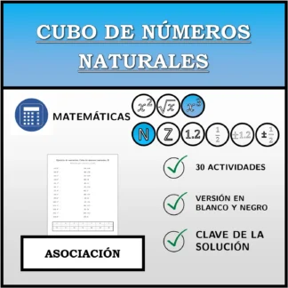 Ejercicio de asociación: Cubo de números naturales