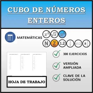 Hoja de trabajo: Cubo de números enteros