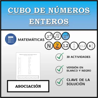 Ejercicio de asociación: Cubo de números enteros