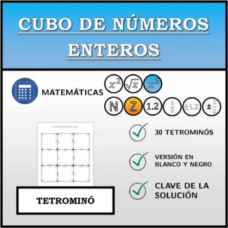 Tetrominó: Cubo de números enteros