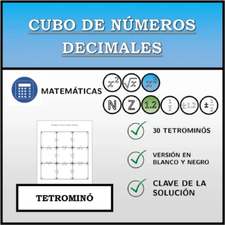 Tetrominó: Cubo de números decimales