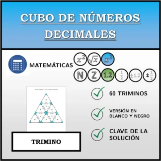 Trimino: Cubo de números decimales