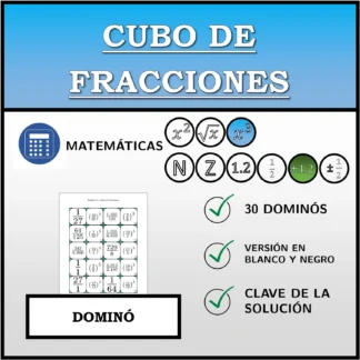 Dominó: Cubo de fracciones