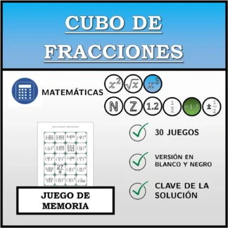 Juego de memoria: Cubo de fracciones