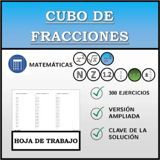 Hoja de trabajo: Cubo de fracciones