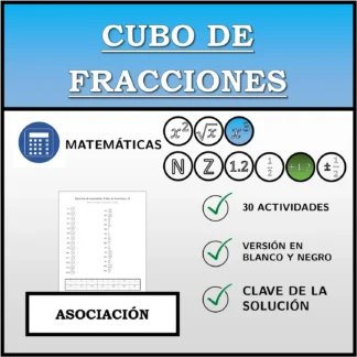 Ejercicio de asociación: Cubo de fracciones