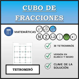 Tetrominó: Cubo de fracciones