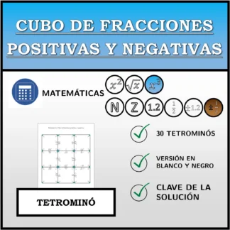 Tetrominó: Cubo de fracciones positivas y negativas