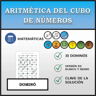 Dominó: Aritmética del cubo de números
