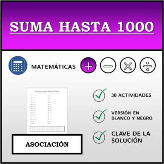 Ejercicio de asociación: Suma hasta 1000