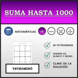 Tetrominó: Suma hasta 1000
