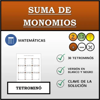 Tetrominó: Suma de monomios