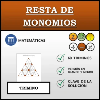 Trimino: Resta de monomios