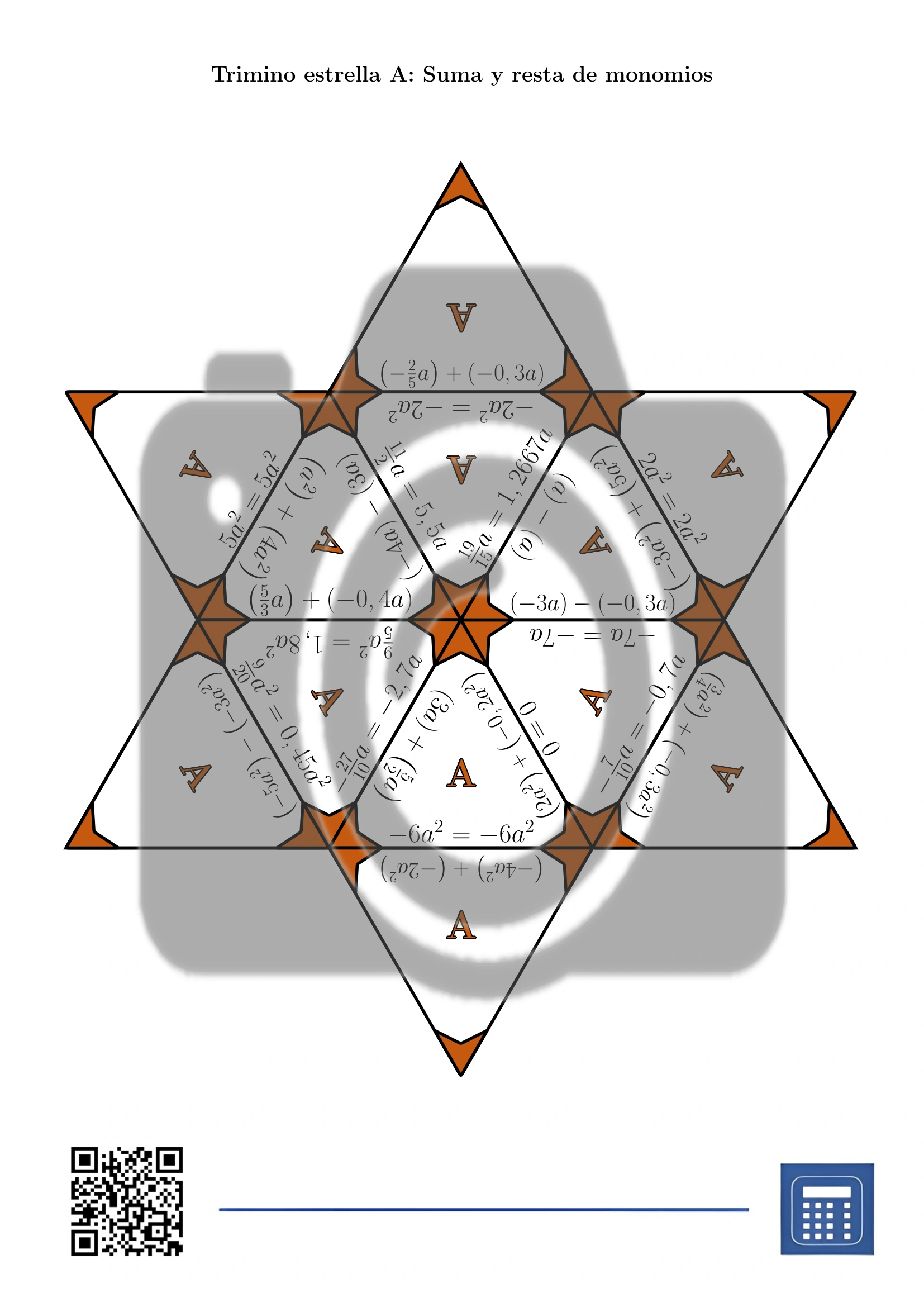 Trimino: Suma y resta de monomios - Imagen 4