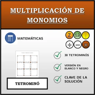 Tetrominó: Multiplicación de monomios