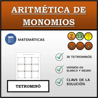 Tetrominó: Aritmética de monomios