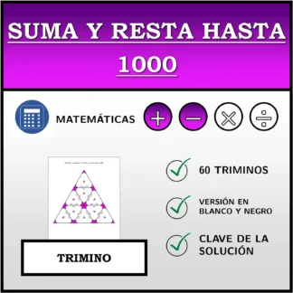 Trimino: Suma y resta hasta 1000