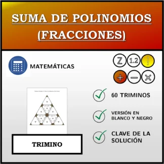 Trimino: Suma de polinomios (fracciones)