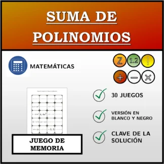 Juego de memoria: Suma de polinomios