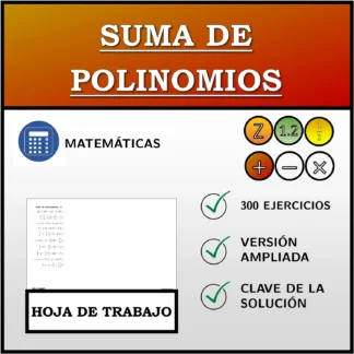 Hoja de trabajo: Suma de polinomios