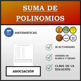 Ejercicio de asociación: Suma de polinomios