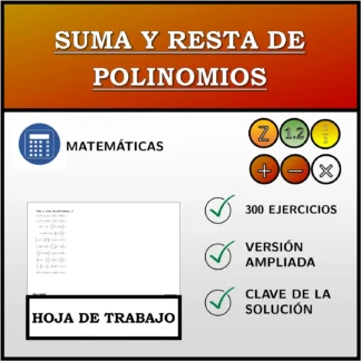 Hoja de trabajo: Suma y resta de polinomios