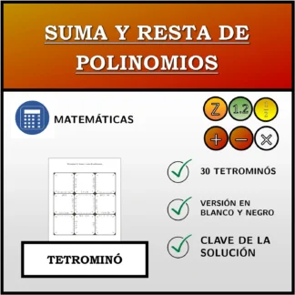 Tetrominó: Suma y resta de polinomios
