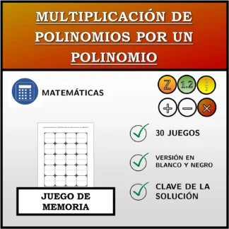 Juego de memoria: Multiplicación de polinomios por un polinomio