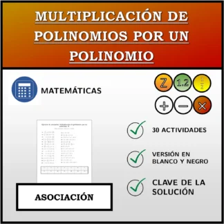Ejercicio de asociación: Multiplicación de polinomios por un polinomio
