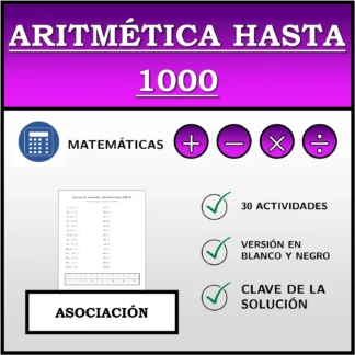 Ejercicio de asociación: Aritmética hasta 1000