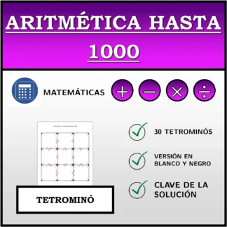 Tetrominó: Aritmética hasta 1000