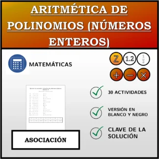 Ejercicio de asociación: Aritmética de polinomios (números enteros)