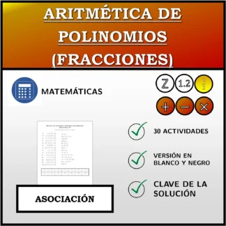 Ejercicio de asociación: Aritmética de polinomios (fracciones)
