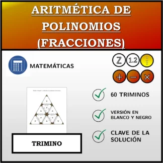 Trimino: Aritmética de polinomios (fracciones)