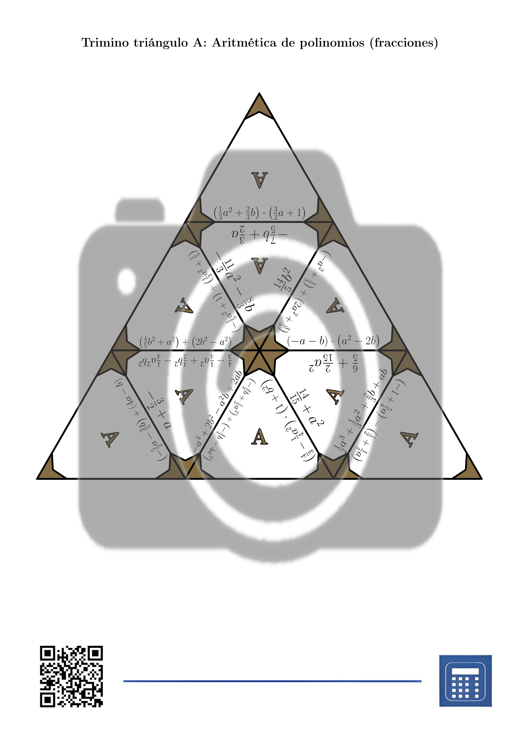 Trimino: Aritmética de polinomios (fracciones) - Imagen 2