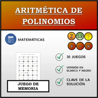 Juego de memoria: Aritmética de polinomios