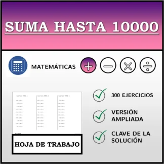 Hoja de trabajo: Suma hasta 10000