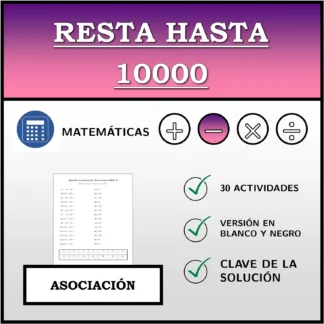 Ejercicio de asociación: Resta hasta 10000