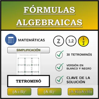 Tetrominó: Fórmulas algebraicas, simplificación (fracciones)