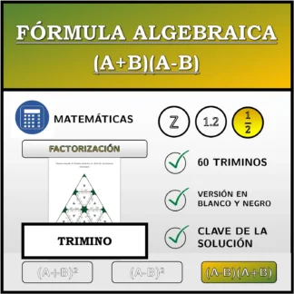 Trimino: Fórmula algebraica (A+B)(A-B), factorización (fracciones)