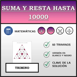 Trimino: Suma y resta hasta 10000