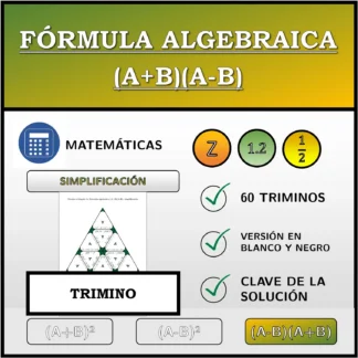 Trimino: Fórmula algebraica (A+B)(A-B), simplificación