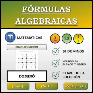 Dominó: Fórmulas algebraicas, simplificación