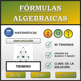 Trimino: Fórmulas algebraicas, simplificación