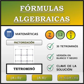 Tetrominó: Fórmulas algebraicas, factorización