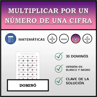 Dominó: Multiplicar por un número de una cifra